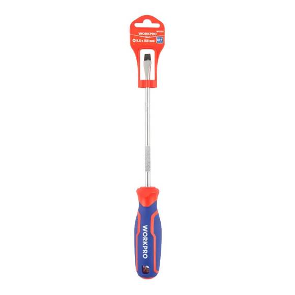 WORKPRO WP221020 6.5x150mm CR-V Manyetik Profesyonel Düz Tornavida - 4