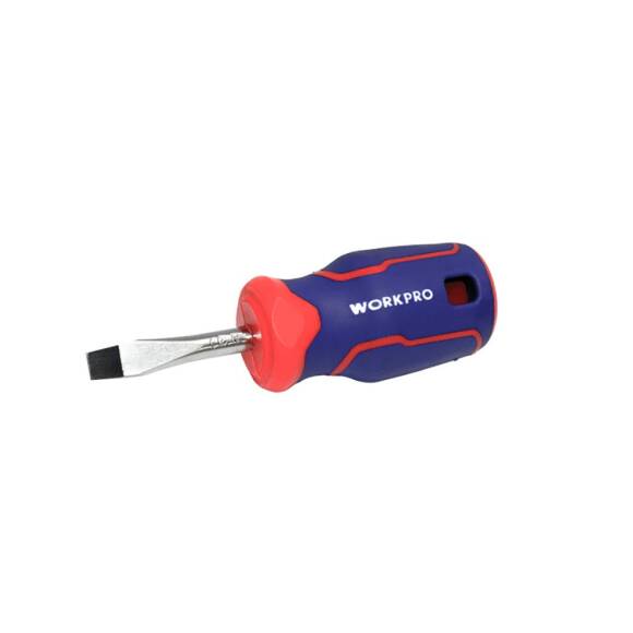 WORKPRO WP221024 6.5x38mm CR-V Manyetik Profesyonel Düz Topaç Tornavida - 1