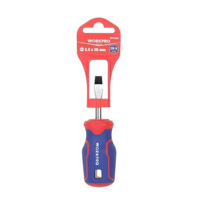 WORKPRO WP221024 6.5x38mm CR-V Manyetik Profesyonel Düz Topaç Tornavida - 3