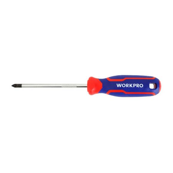 WORKPRO WP221037 PZ2x100mm CR-V Manyetik Profesyonel Yıldız Tornavida - 9