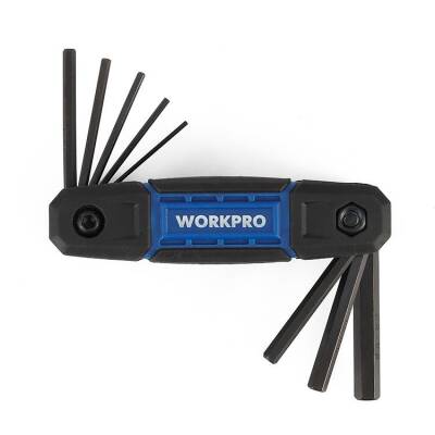 WORKPRO WP222028 8 Parça CR-V Metrik Çakı Tipi Profesyonel Allen Anahtar Takımı - Workpro (1)