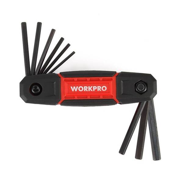 WORKPRO WP222029 9 Parça CR-V İnç Çakı Tipi Profesyonel Allen Anahtar Takımı - 2