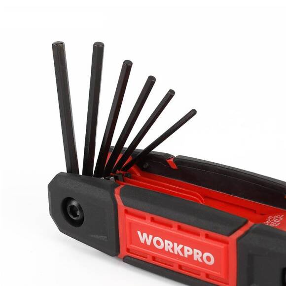 WORKPRO WP222029 9 Parça CR-V İnç Çakı Tipi Profesyonel Allen Anahtar Takımı - 3