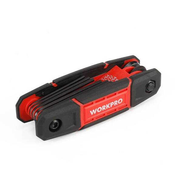 WORKPRO WP222029 9 Parça CR-V İnç Çakı Tipi Profesyonel Allen Anahtar Takımı - 9