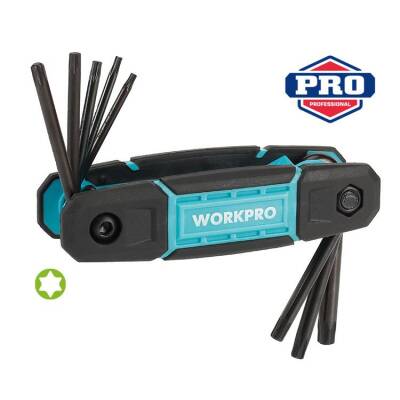 WORKPRO WP222030 8 Parça CR-V Çakı Tipi Torx Profesyonel Allen Anahtar Takımı - Workpro
