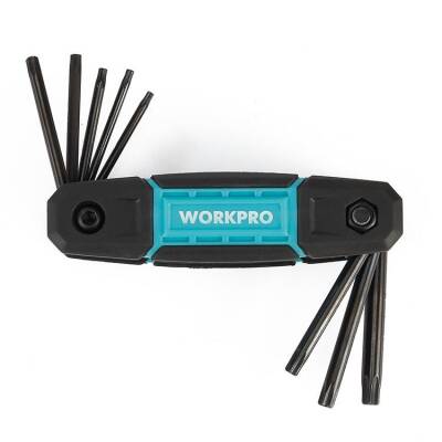 WORKPRO WP222030 8 Parça CR-V Çakı Tipi Torx Profesyonel Allen Anahtar Takımı - Workpro (1)