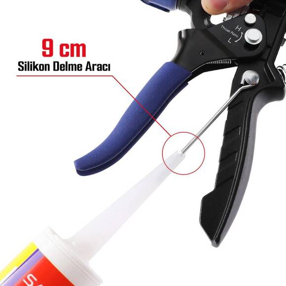 WORKPRO WP224001 230mm Ağır Hizmet Tipi Metal Silikon/Mastik Tabancası - 9