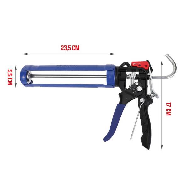 WORKPRO WP224001 230mm Ağır Hizmet Tipi Metal Silikon/Mastik Tabancası - 1