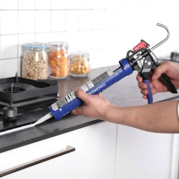 WORKPRO WP224001 230mm Ağır Hizmet Tipi Metal Silikon/Mastik Tabancası - 5