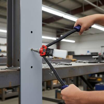 WORKPRO WP225001 5 IN 1 400mm Kollu Profesyonel Perçin Tabancası + 100 Adet Perçin - 4