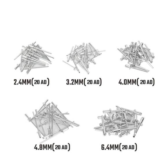 WORKPRO WP225001 5 IN 1 400mm Kollu Profesyonel Perçin Tabancası + 100 Adet Perçin - 10