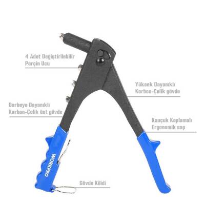 WORKPRO WP225005 4 IN 1 2.4-4.8mm Profesyonel Perçin Tabancası - Workpro (1)