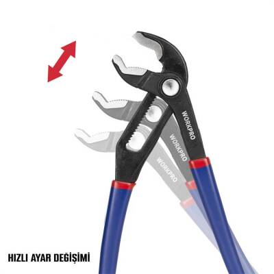 WORKPRO WP231087 250MM CR-V Profesyonel Ayarlı Düğmeli Fort Pense - 8