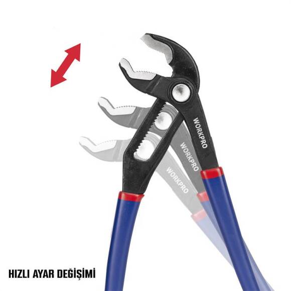 WORKPRO WP231087 250MM CR-V Profesyonel Ayarlı Düğmeli Fort Pense - 8