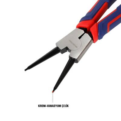 WORKPRO WP231150 180MM Cr-V Düz Yaylı Profesyonel Dış Segman Pensesi - 3