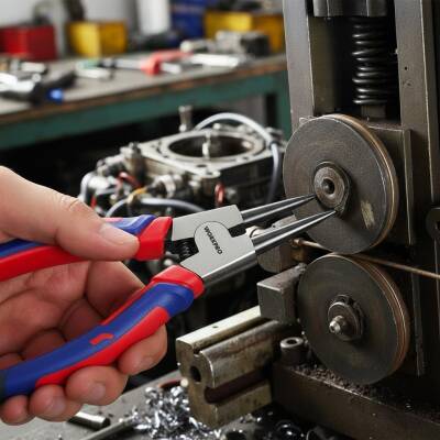 WORKPRO WP231150 180MM Cr-V Düz Yaylı Profesyonel Dış Segman Pensesi - 4