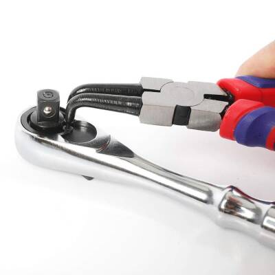 WORKPRO WP231151 180MM CR-V Eğri Uçlu Yaylı Profesyonel Dış Segman Pensesi - 6