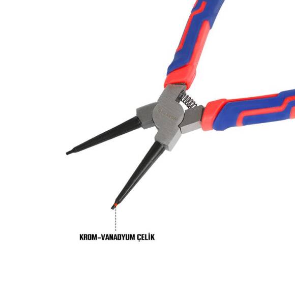 WORKPRO WP231152 180MM Cr-V Düz Yaylı Profesyonel İç Segman Pensesi - 3