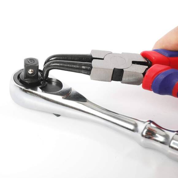 WORKPRO WP231153 180MM Cr-V Eğri Uçlu Yaylı Profesyonel Dış Segman Pensesi - 6