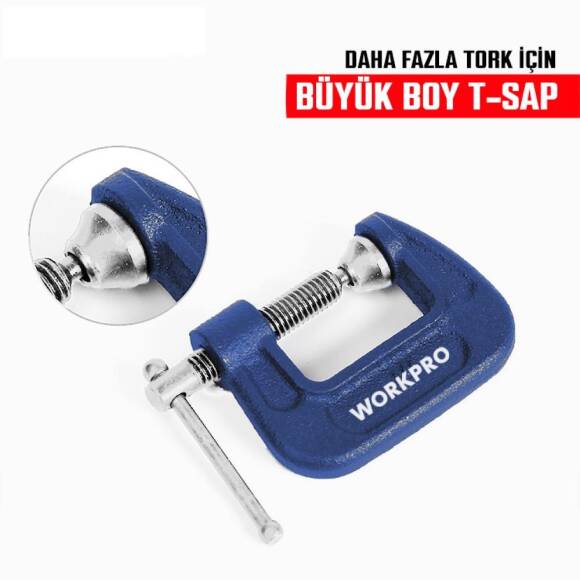WORKPRO WP232016 25mm G Tipi İşkence - 3