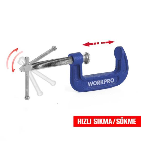 WORKPRO WP232017 50mm G Tipi İşkence - 2