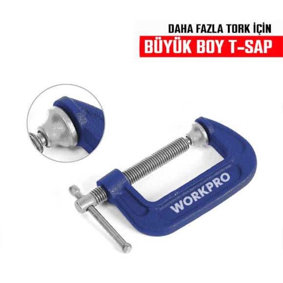 WORKPRO WP232017 50mm G Tipi İşkence - 3