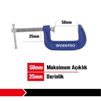 WORKPRO WP232017 50mm G Tipi İşkence - 9