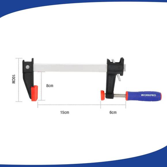 WORKPRO WP232030 15cm Döküm Profesyonel Marangoz İşkence - 3