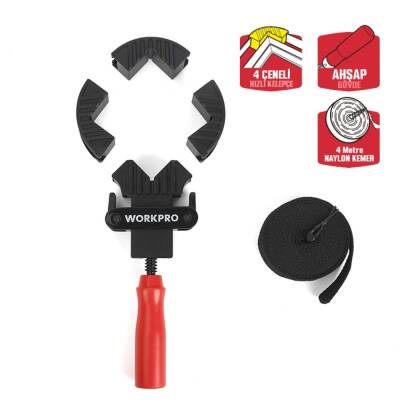 WORKPRO WP232044 4M Ayarlanabilir Bant Tipi Dört Köşeli Profesyonel İşkence - Workpro