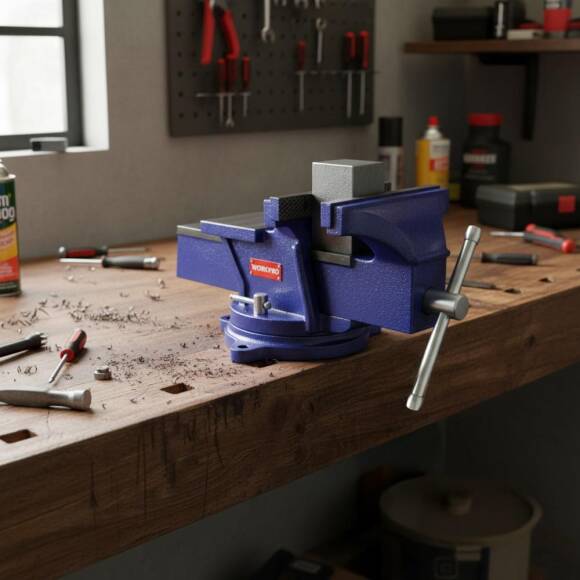 WORKPRO WP233005 100mm 360° Döner Tabanlı Örslü Profesyonel Tezgâh Mengene - 5