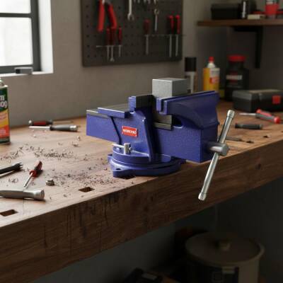 WORKPRO WP233006 125mm 360° Döner Tabanlı Örslü Profesyonel Tezgâh Mengene - 5