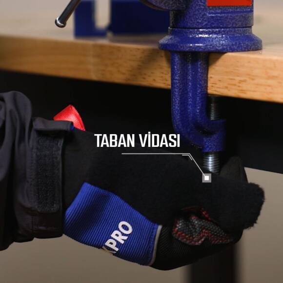 WORKPRO WP233010 65mm 360° Döner Tabanlı Örslü Profesyonel Mini Tezgâh Mengene - 7