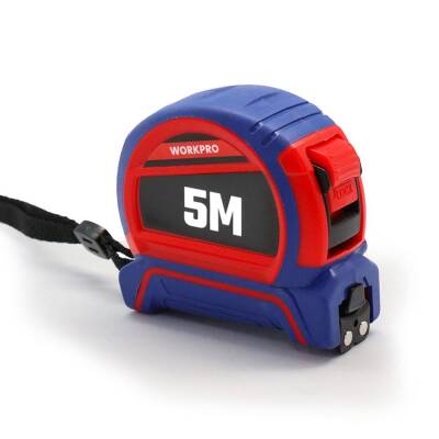 WORKPRO WP261041 5Mx25mm Naylon Kaplama Sarı Çift Taraflı Manyetik Çelik Şerit Metre - 3