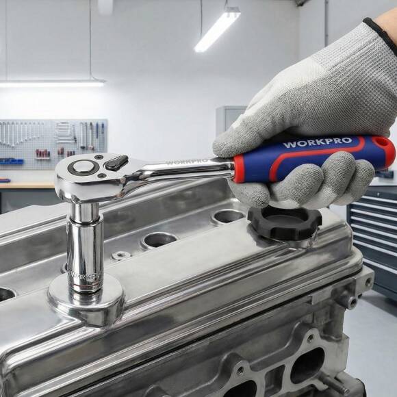 WORKPRO WP271008 3/8’’ Cr-V Profesyonel Cırcır Lokma Kolu - 5