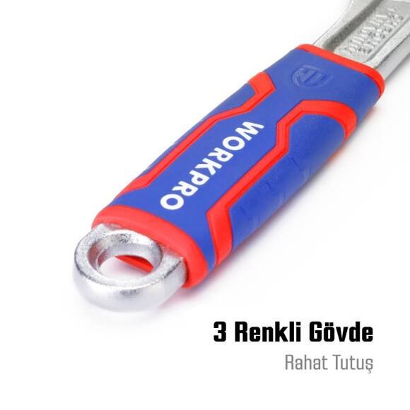 WORKPRO WP272011 200mm Cr-V Profesyonel Kurbağacık Anahtar - 3