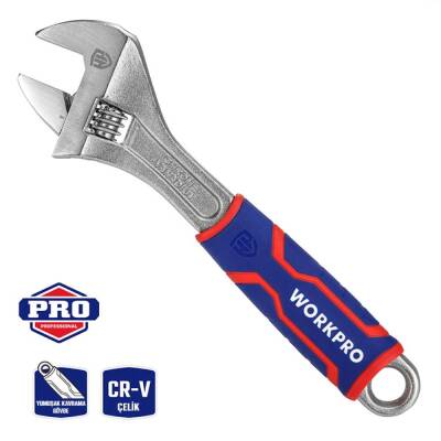 WORKPRO WP272012 250mm Cr-V Profesyonel Kurbağacık Anahtar - Workpro