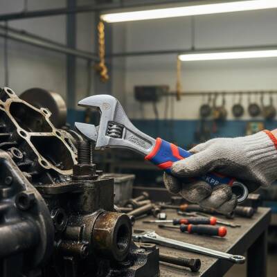 WORKPRO WP272012 250mm Cr-V Profesyonel Kurbağacık Anahtar - 8