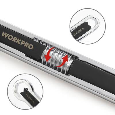WORKPRO WP272016 5/27mm CR-V Üniversal Ayarlanabilir Çift Başlı Anahtar - Workpro (1)