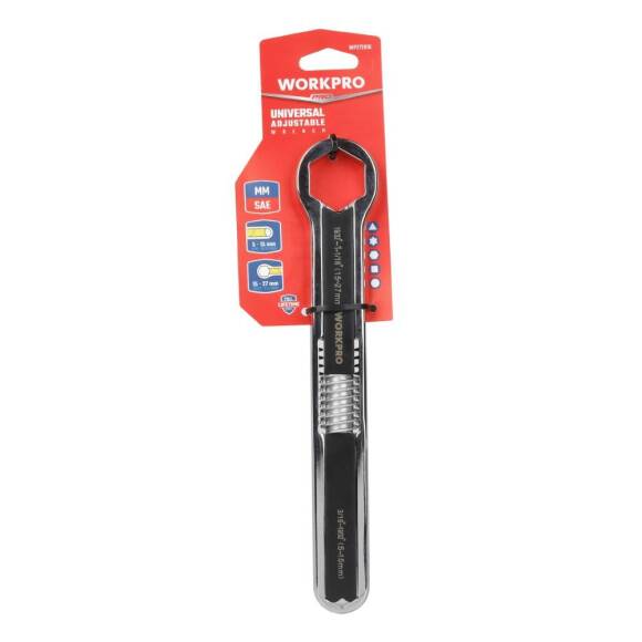 WORKPRO WP272016 5/27mm CR-V Üniversal Ayarlanabilir Çift Başlı Anahtar - 10