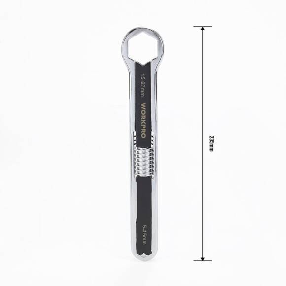 WORKPRO WP272016 5/27mm CR-V Üniversal Ayarlanabilir Çift Başlı Anahtar - 3