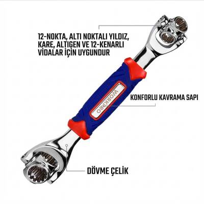 WORKPRO WP272018 8 IN 1 Mafsallı Çok Fonksiyonlu Profesyonel Lokma Anahtarı - Workpro (1)