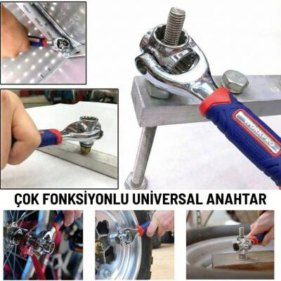 WORKPRO WP272018 8 IN 1 Mafsallı Çok Fonksiyonlu Profesyonel Lokma Anahtarı - 6