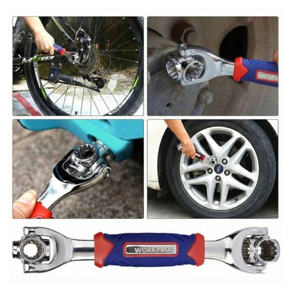 WORKPRO WP272018 8 IN 1 Mafsallı Çok Fonksiyonlu Profesyonel Lokma Anahtarı - 8