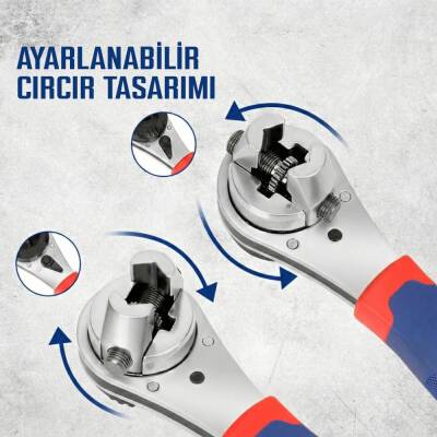 WORKPRO WP272063 7-22mm CR-V Profesyonel Ayarlanabilir 200mm Cırcır Anahtar - 5