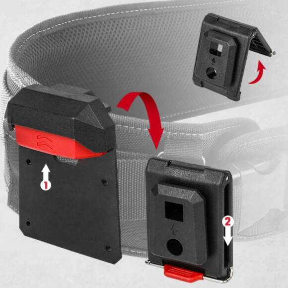 WORKPRO WP281081 Smart Clip Bel Tipi Alet Çantası Hızlı Tak-Çıkar Kemer Klipsi - 6