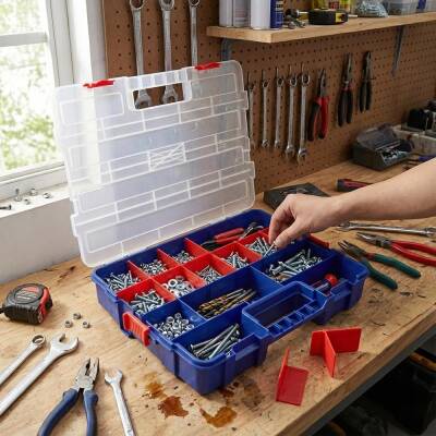 WORKPRO WP283007 38x30x6,8mm Profesyonel İstiflenebilir Organizer - 6