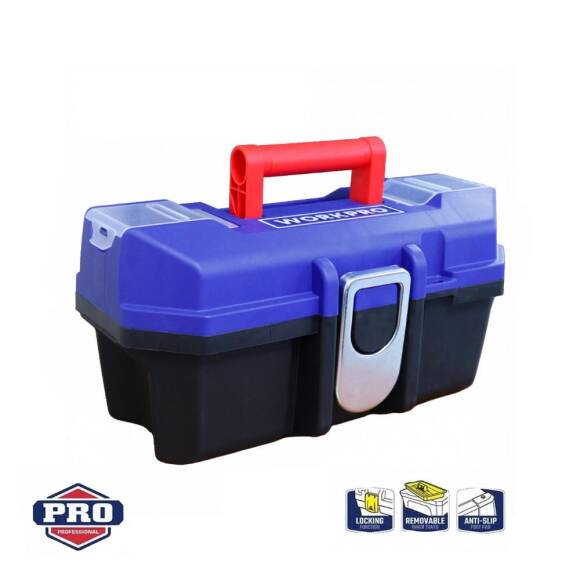 WORKPRO WP283021 13’’ Metal Kilitli Plastik Takım Çantası - 1