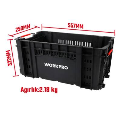 WORKPRO WP283028 46Lt 55,7x32,2x25cm Üstü Açık Profesyonel Takım Çantası - 9