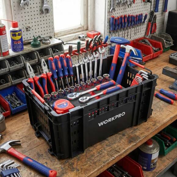 WORKPRO WP283028 46Lt 55,7x32,2x25cm Üstü Açık Profesyonel Takım Çantası - 2