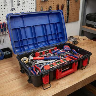 WORKPRO WP283030 32Lt 56x34,5x16,5cm İstiflenebilir Profesyonel Takım Çantası - 6